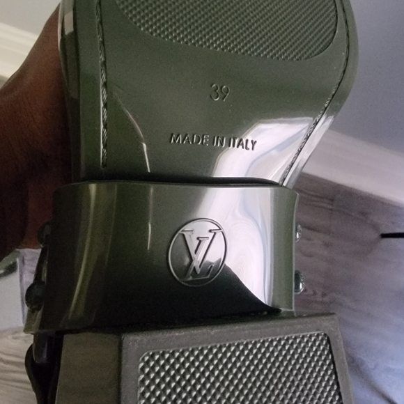 Louis Vuitton Monogram Rhapsody Ankle Boots Green Semi-Pointed Toes Size 39 - Picture 5 of 11